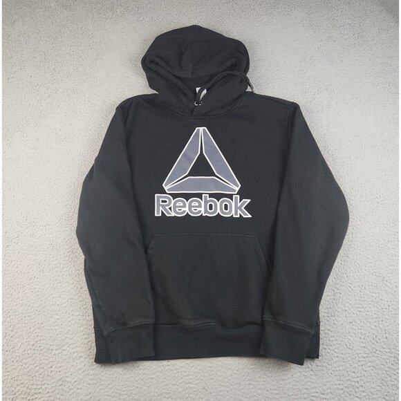 Reebok Other - Reebok Hoodie Men's Medium Black Jumper Pullover Hooded Sweatshirt Cotton Blend